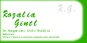 rozalia gintl business card